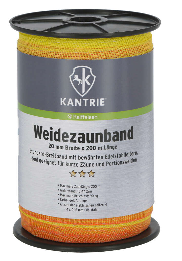 KANTRIE Weidezaunband für kurze Zaunanlagen